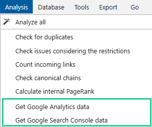 Get Google Analytics and Search Console data
