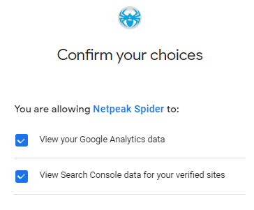 Додати новий Google акаунт у Spider